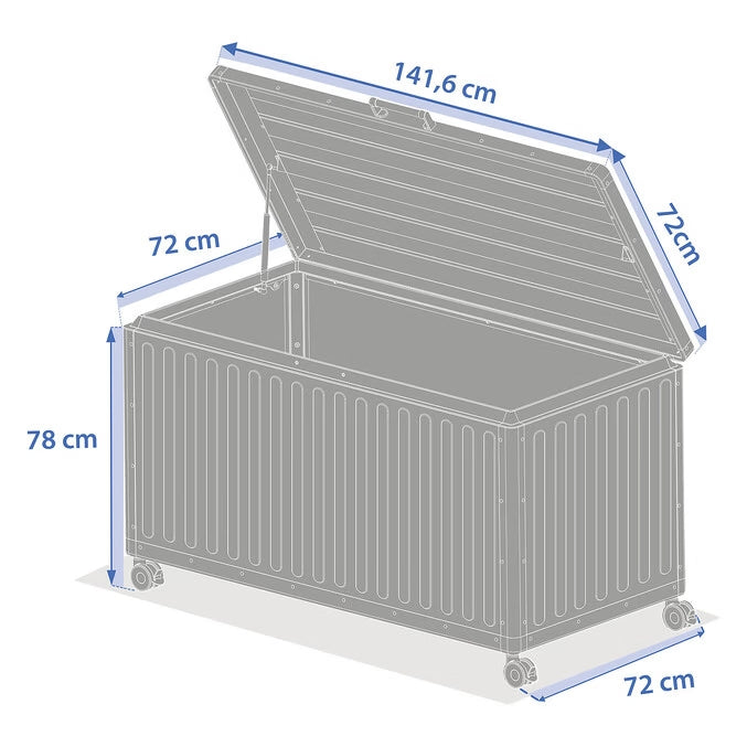 Coffre de rangement 670L EDENIO Argile