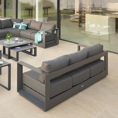 Canapé de jardin ALLURE Graphite & Gris zebrano