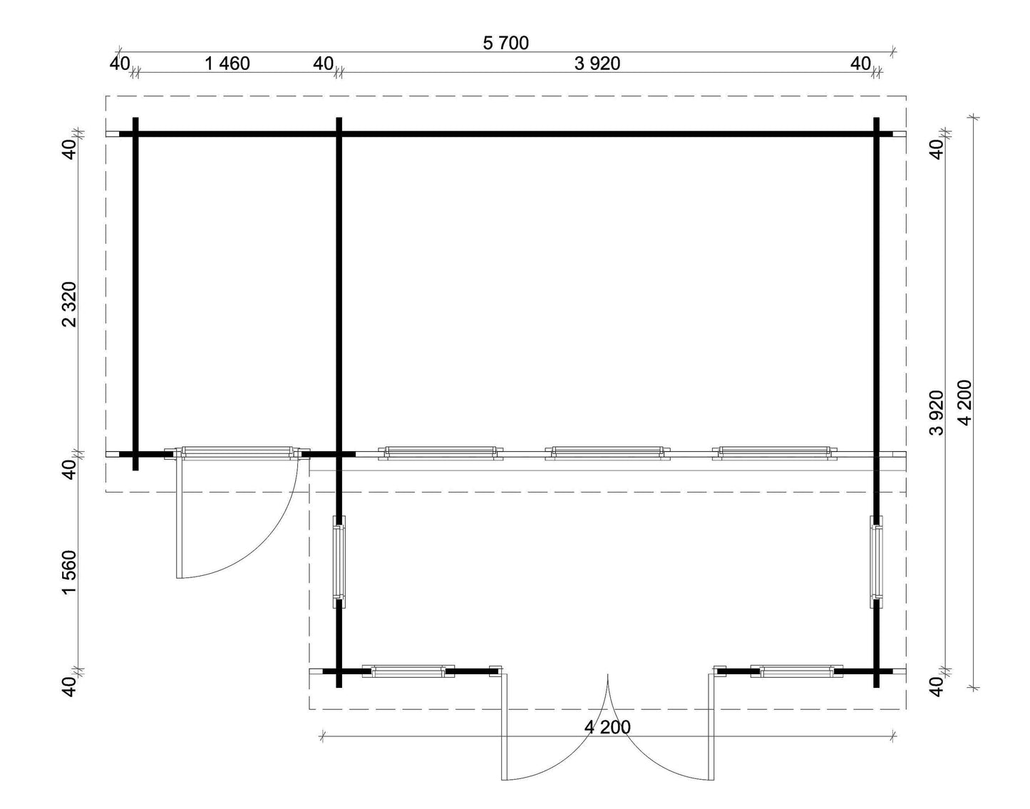 Chalet de jardin Landes ISO avec annexe