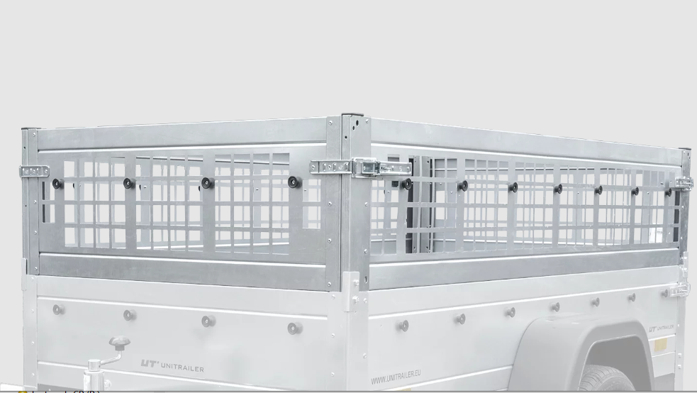 Top remorque garden trailer 200 kipp avec rehausses grillagées et roue jockey – Neuve – DESTOCKAGE