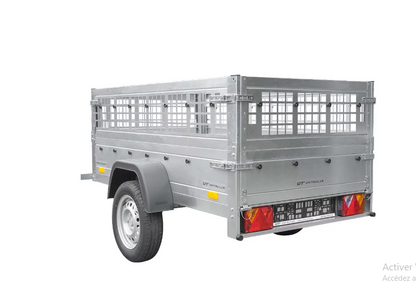 Top remorque garden trailer 200 kipp avec rehausses grillagées et roue jockey – Neuve – DESTOCKAGE