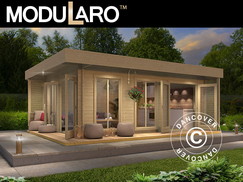CABANE EN BOIS VIENNA, 5,62X3,72X2,45M, 40MM, NATUREL