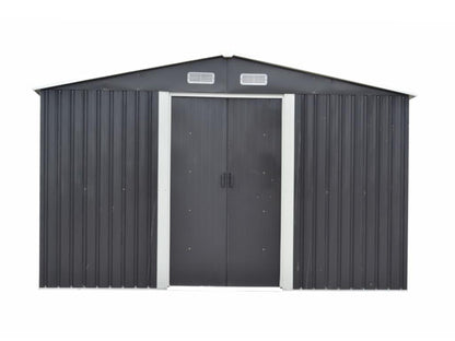 Abri de jardin en acier galvanisé gris 12,5 m² – Neuf – DESTOCKAGE