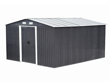 Abri de jardin en acier galvanisé gris 12,5 m² – Neuf – DESTOCKAGE