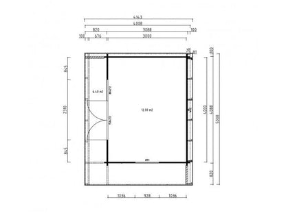 CHALET DE JARDIN YAHA 12M² - 44MM