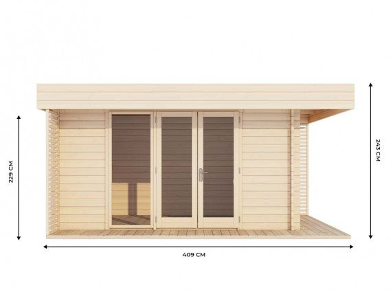CHALET DE JARDIN YAHA 12M² - 44MM