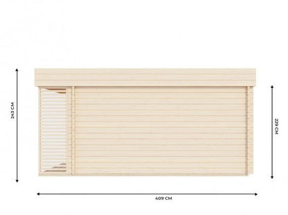 CHALET DE JARDIN YAHA 12M² - 44MM