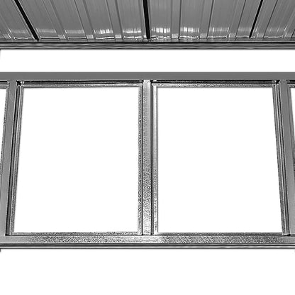 Abri de jardin en métal gris 257x205x177cm – Neuf – DESTOCKAGE