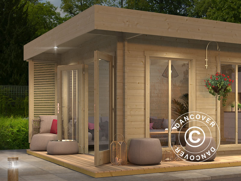 CABANE EN BOIS VIENNA, 5,62X3,72X2,45M, 40MM, NATUREL