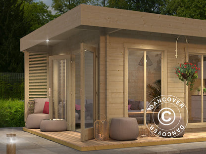 CABANE EN BOIS VIENNA, 5,62X3,72X2,45M, 40MM, NATUREL