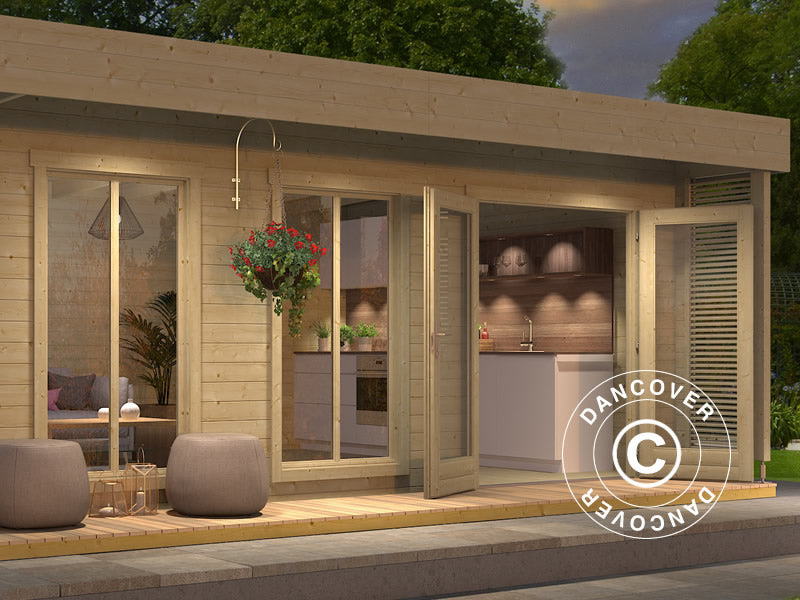 CABANE EN BOIS VIENNA, 5,62X3,72X2,45M, 40MM, NATUREL
