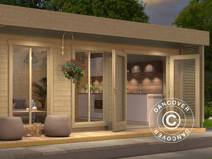 CABANE EN BOIS VIENNA, 5,62X3,72X2,45M, 40MM, NATUREL